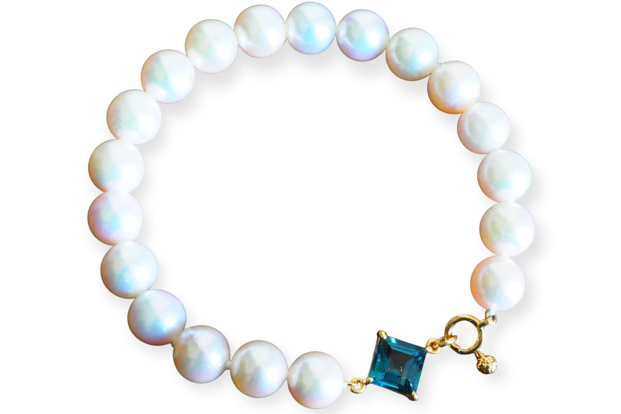 バロックパールブレスレット（ロンドンブルートパーズ）正面