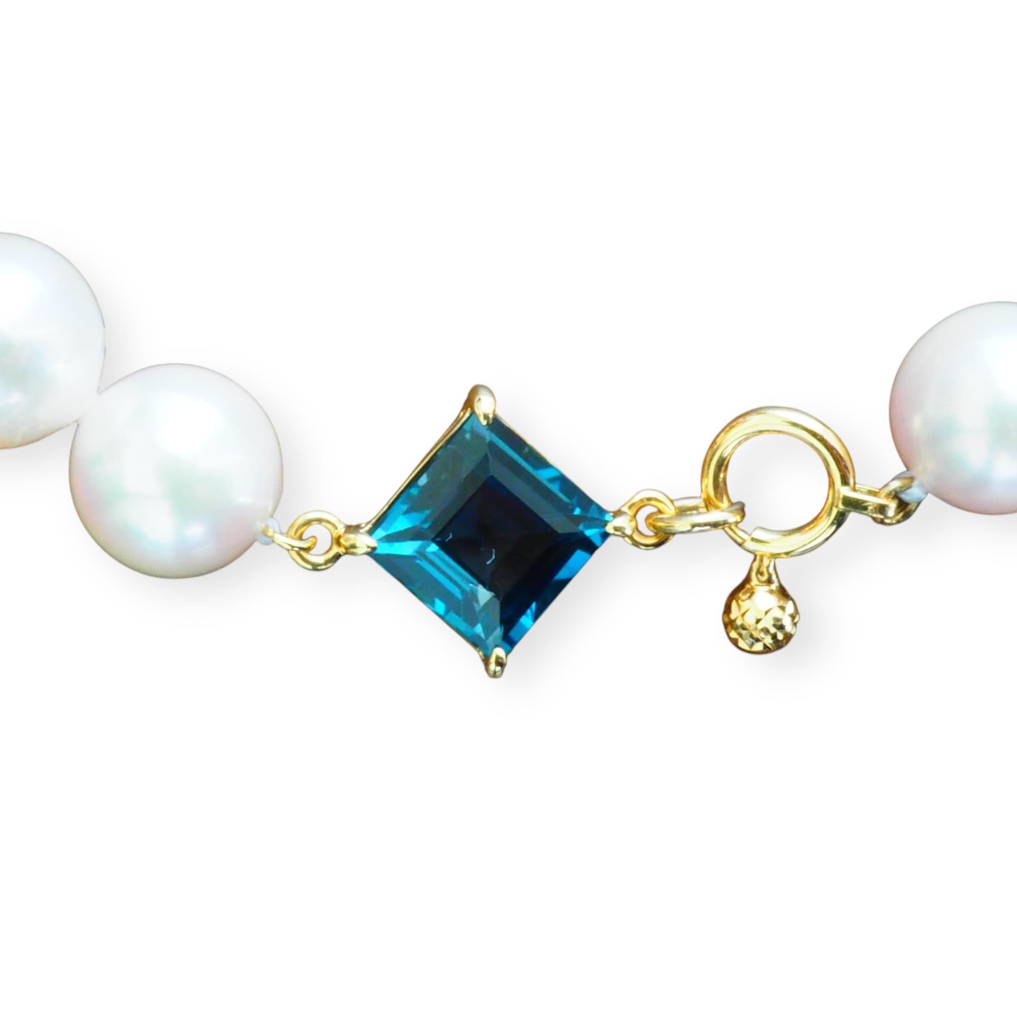 バロックパールブレスレット（ロンドンブルートパーズ）拡大