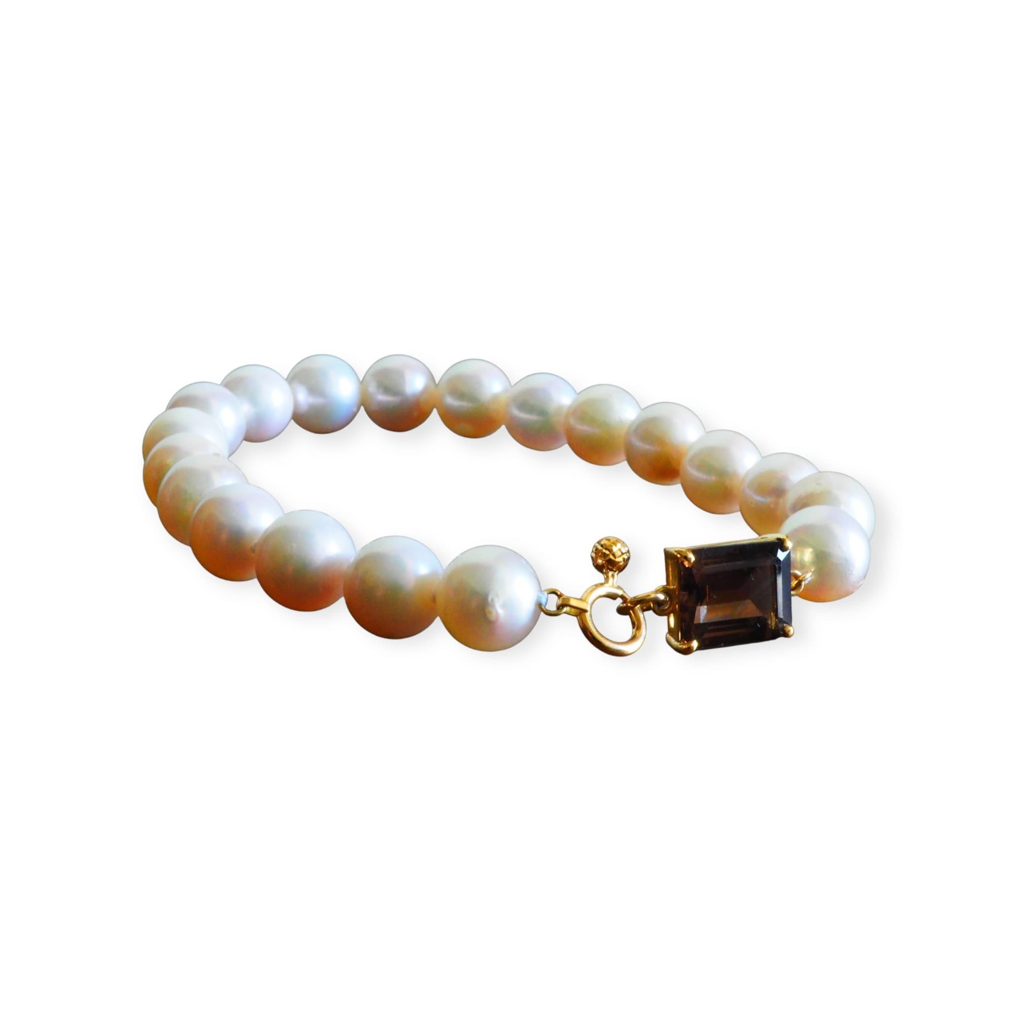 バロックパールブレスレット（スモーキークォーツ）横