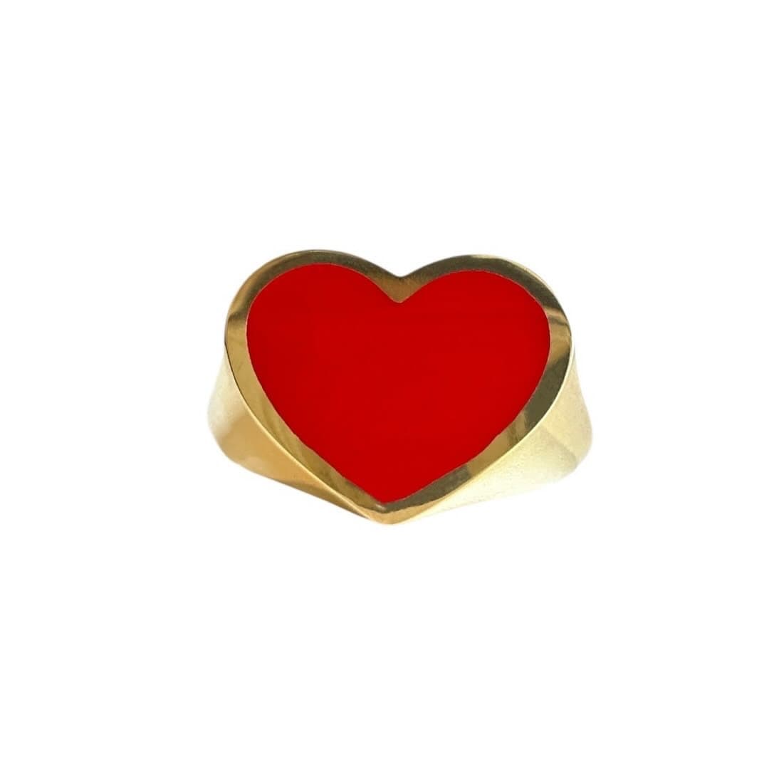 Love Signet ring(Red)
