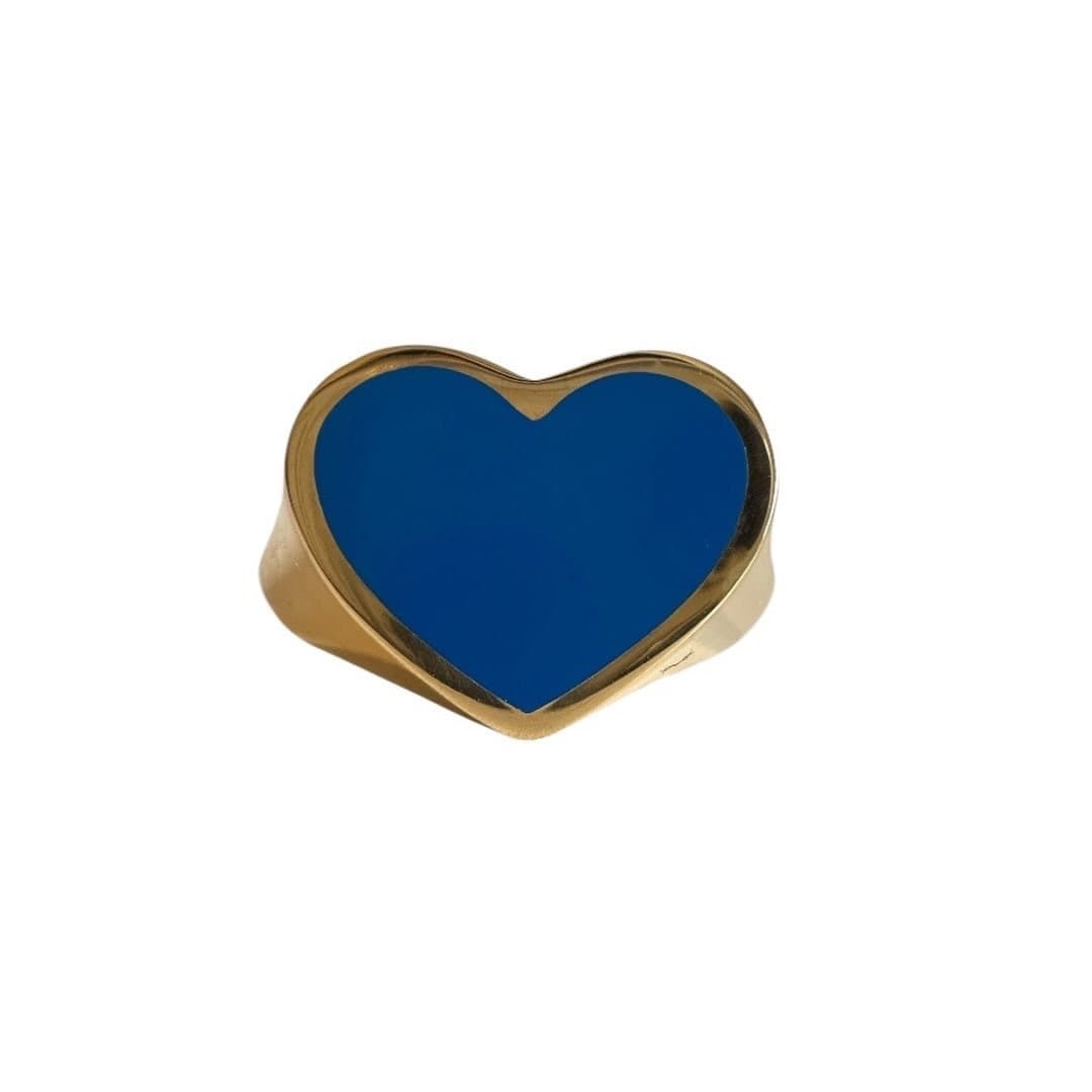 Love Signet ring(Royal Blue)