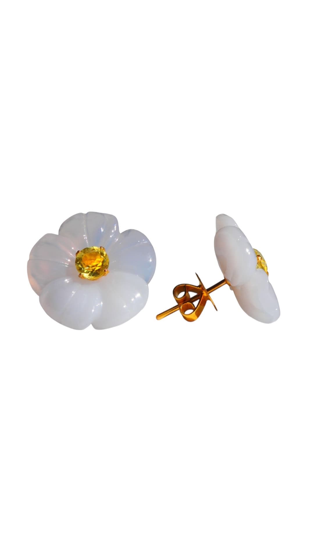 Margaret Gem Flowerピアス(横)
