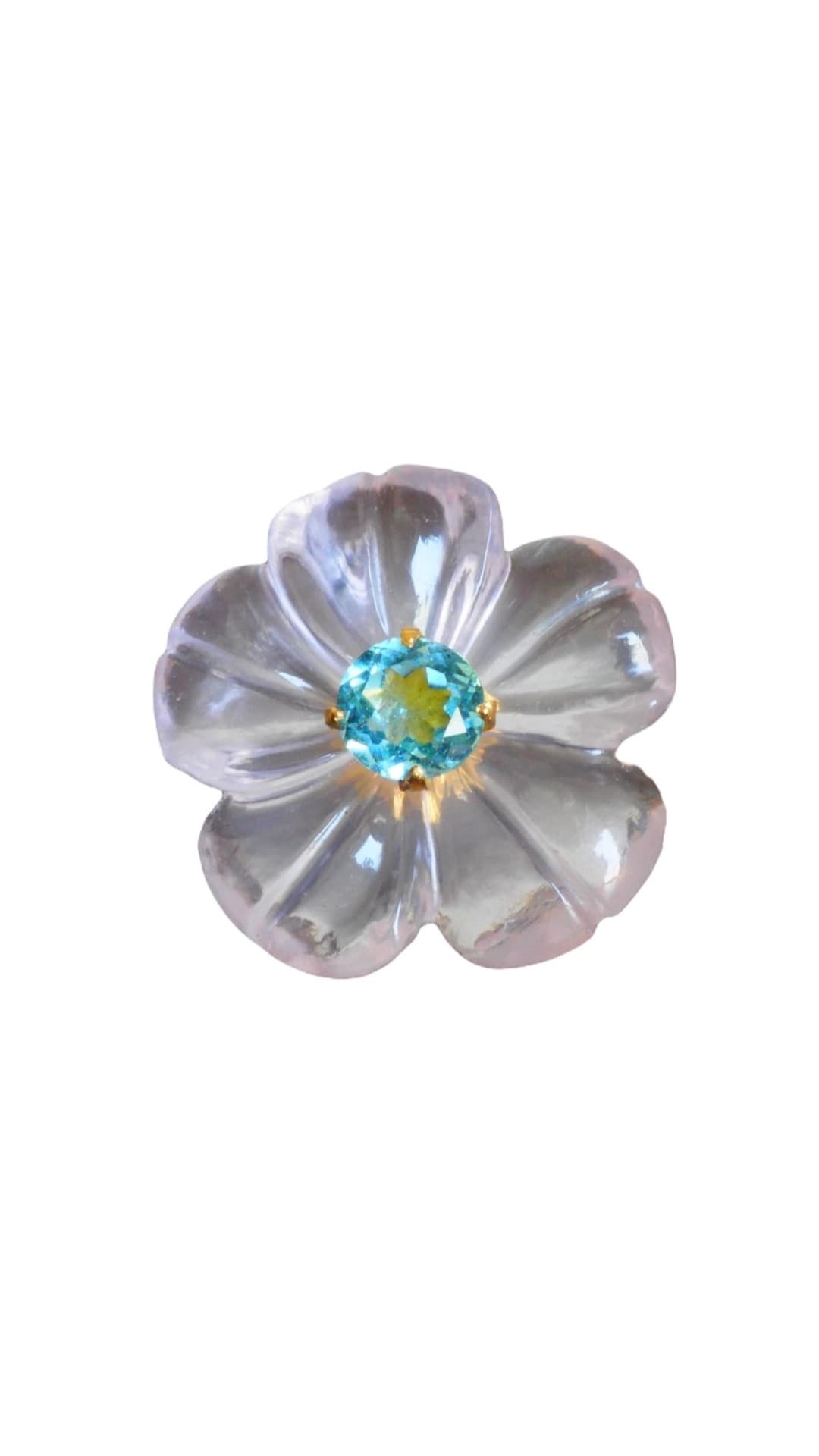 Sakura Gem Flower ring（正面）
