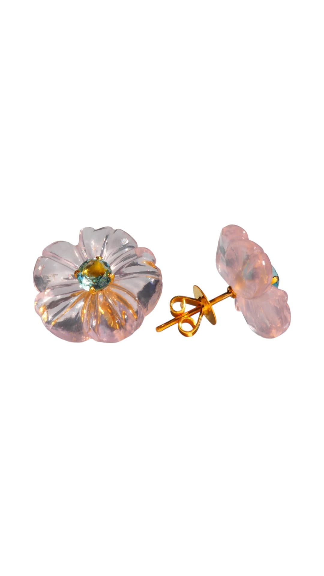 Sakura Gem Flowerピアス(横)