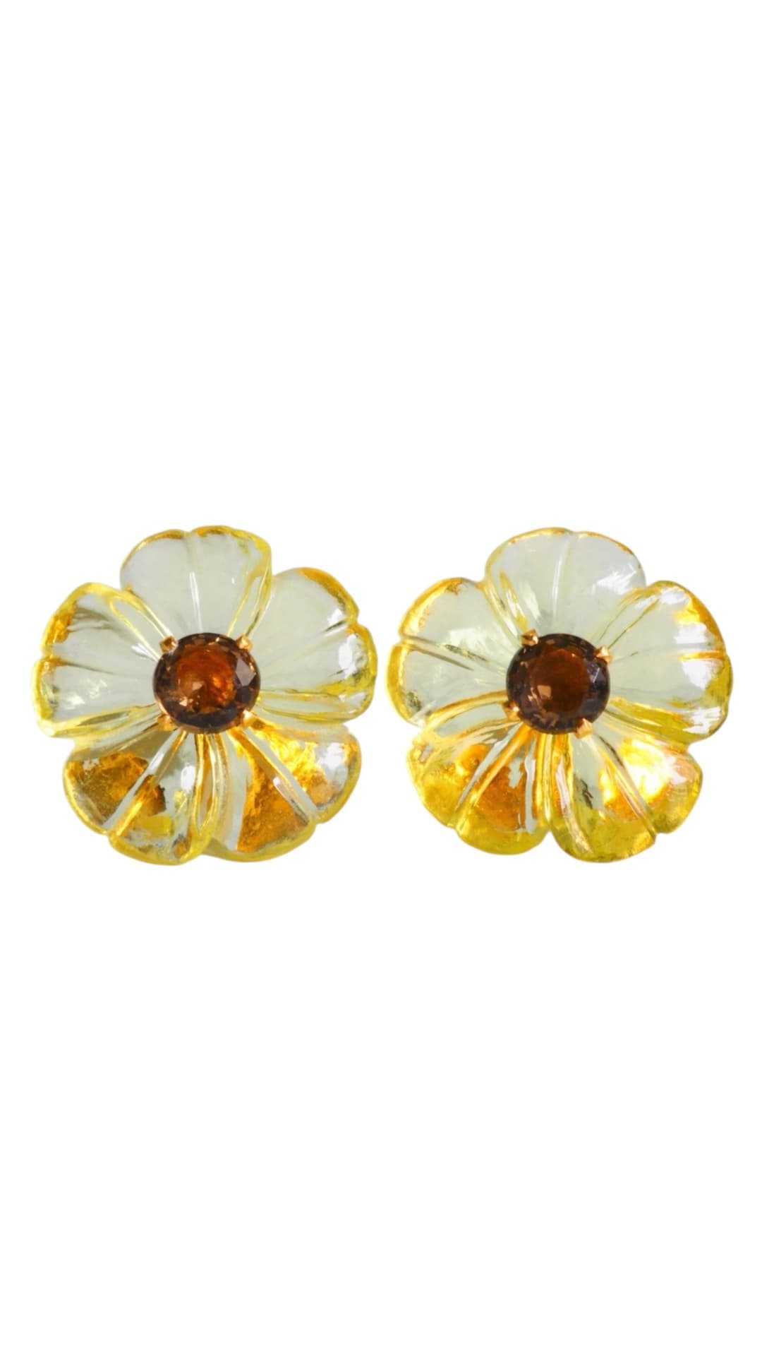 Sunflowerピアス(正面)