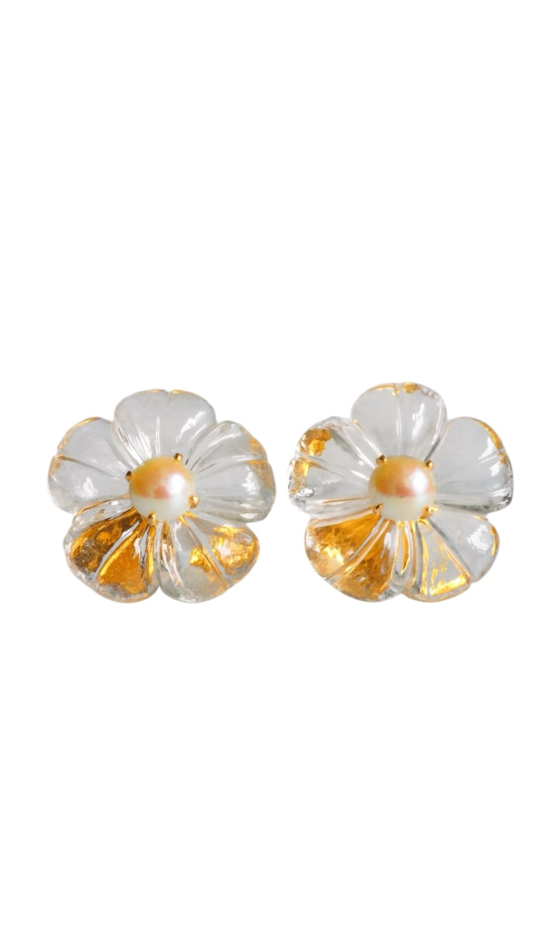Ice Flowerピアス(正面)