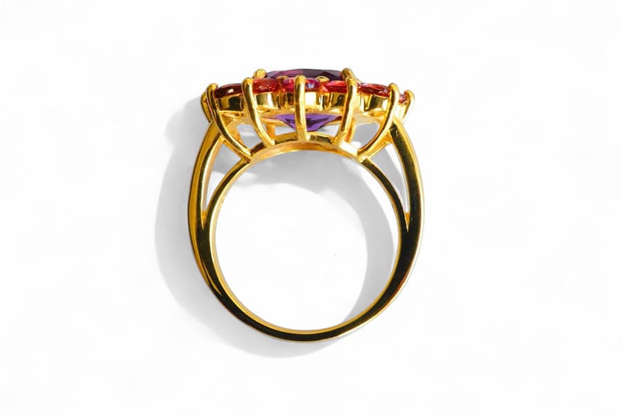 Amethyst & Pink Tourmaline Bicolor Candy Ring（上）