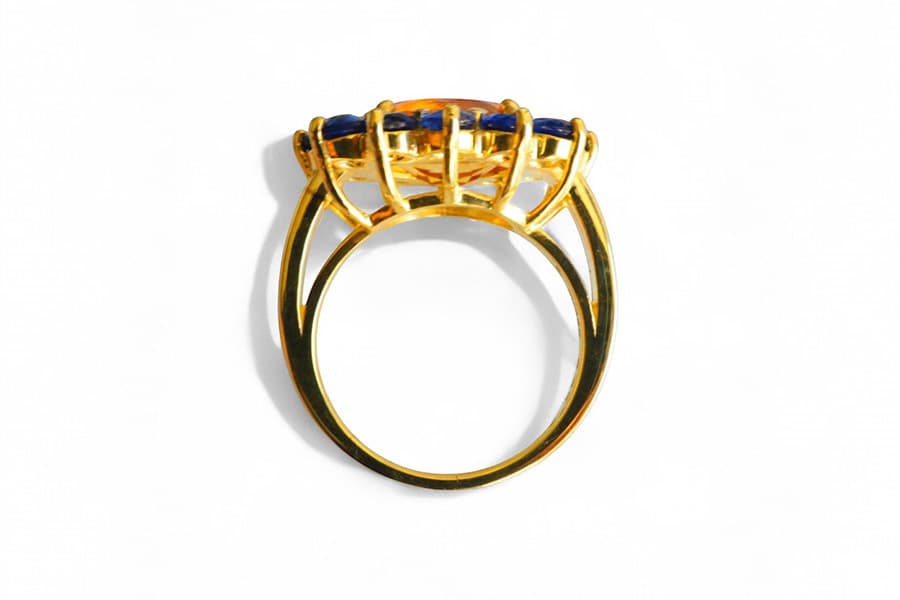 Citrine & Kyanite Bicolor Candy Ring（上）