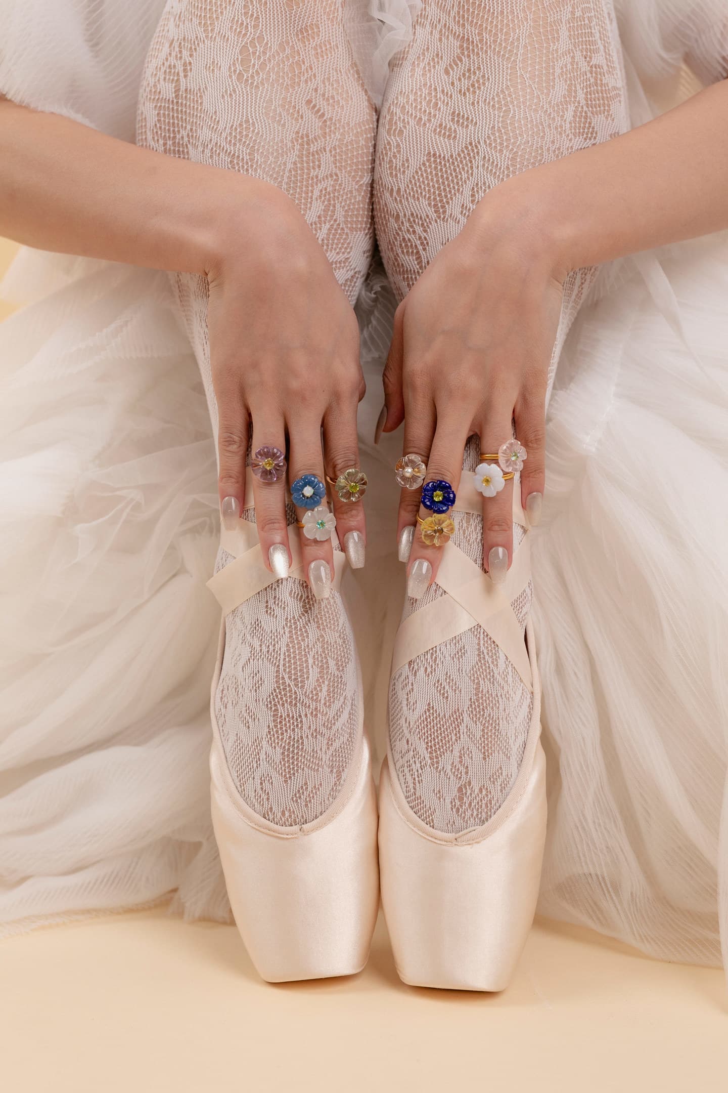 トウシューズとGem Flower Collection